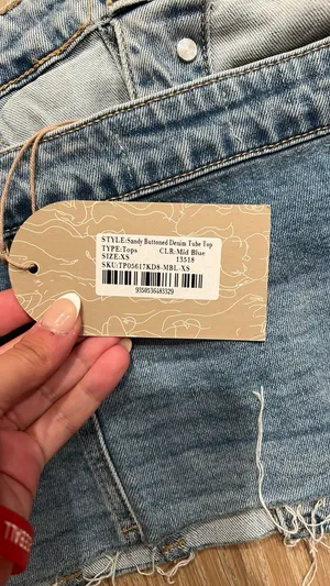 Meshki Denim Top thumbnail 4