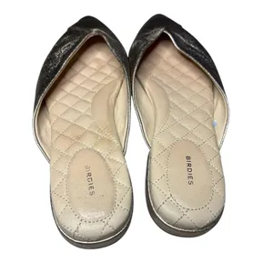 Birdies The Swan Gold Leather Mules Women's 8 Pointed Toe Slip On Flats thumbnail 5