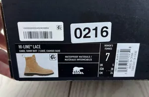 Sorel Women's Hi-Line Lace Boot US7 Canoe / Tawny Buff $185 thumbnail 8