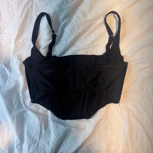 Black corset top with bra clasp thumbnail 2