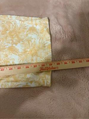 Polagram Tropical Print Wide Leg Pants Yellow White Large thumbnail 6