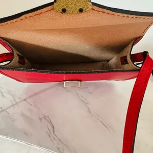 MASSIMO CASTELLO Tamonato Italian Leather Crossbody Bag Designer Luxury, Red NWT thumbnail 11