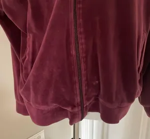 Coolest Vintage Purple Oversized Velour Zip Up Hoodie thumbnail 4