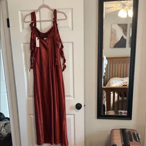 Sincerely Jules Rust Maxi Dress Brown thumbnail 2