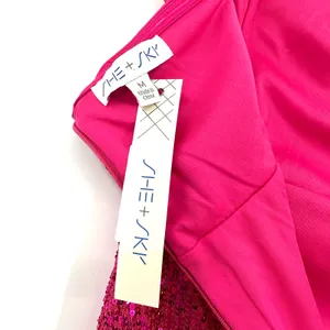 She +‎ Sky size Medium pink sequin sparkly strapless mini dress New with Tags thumbnail 5
