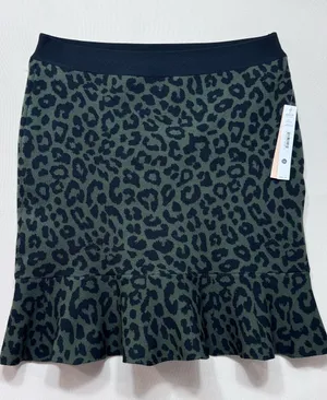 NWT Aqua Animal Print Jacquard Knit Skirt NWT size large thumbnail 1
