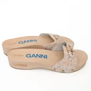 Ganni X Scholl Pescura Heel‎ Wooden Clogs thumbnail 2