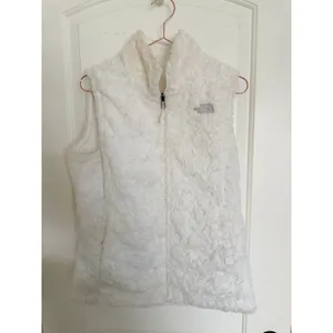 The North‎ Face Puffer Vest Womens M Mossbud Reversible White Insulated Fleece thumbnail 2