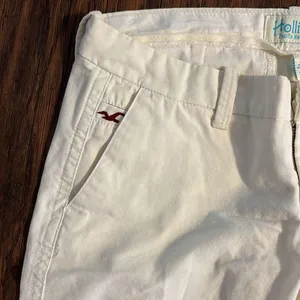 NWT Hollister Off White Beige Betty Cotton Lowrise Pants Size 3 thumbnail 5