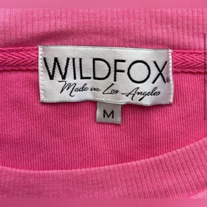 Wildfox Oversized Heathered Hot Pink Fleece SweatshirtCrewneck Ribbed Hem/ Cuffs thumbnail 3