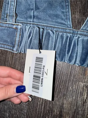 LNDN Denim Bra Top Blue Size M thumbnail 3