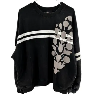 Free People All Star Buti Pullover Graphic Graphite Nordic Trail Combo L NWT thumbnail 1