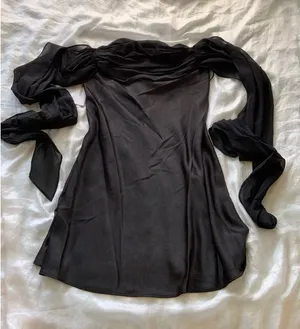 Princess Polly Adoration Mini Dress Black thumbnail 3