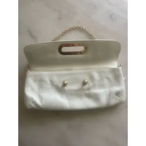Hobo Vintage White Patent Leather Retro Style Handbag thumbnail 7