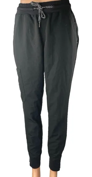 Jaanuu Women's Black Drawstring High Waisted Jogger Medical Scrub Pants Size XS thumbnail 1