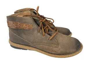 Born CELE Ankle Boots Women's 9.5 41 Suede Rugged Leather Lace Up Booties thumbnail 1