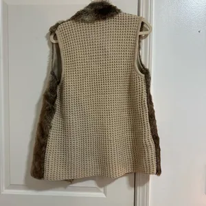 Elegant Faux Fur Vest in Rich Brown thumbnail 3