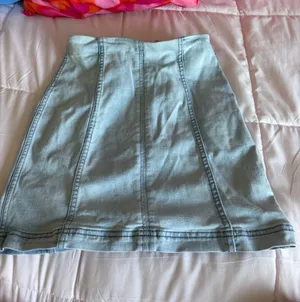 Free People Skirt Denim thumbnail 1