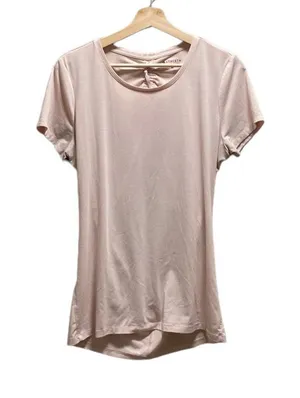 Athleta Enchore Backless Workout Shirt Pink Size M Gym Yoga Athletic Casual Cute thumbnail 1