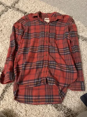 American Eagle Plaid Flannel Shirt thumbnail 1