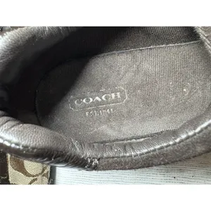 Coach Kodie Signature Sneaker A1390 Canvas/Patent Khaki/Brown Women's 8M thumbnail 13