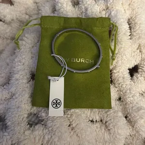 Tory Burch Silver Bangle Bracelet thumbnail 1