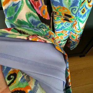 Caleooa Abstract Print Wide Leg Pants NWT Size L | Colorful Resort Palazzo Pant thumbnail 6
