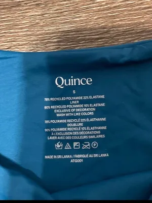 Quince Italian Low Rise Bikini Bottom in Deep Lagoon Teal Size Small NWT! thumbnail 2