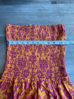 Abel the Label Floral Orange Hot Pink Dress thumbnail 4