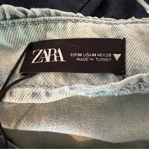 Zara NEW Denim Mini Y2K Dress Distressed Normcore Grunge Clean Girl Casual M thumbnail 7
