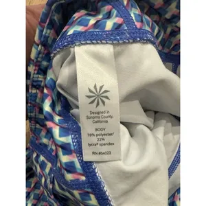 Athleta Multi Vivid Sonar Capri Running Leggings W/ Pockets Geometric Sz XS‎ thumbnail 6