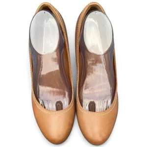 Clarks Indigo Purity Snow Tan Leather Wedge Pumps 9.5 Wooden Heel Casual thumbnail 6