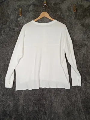 Offline By Aeri Oversized Everyday Cozy Waffle Layering Cotton Henley Size Larg thumbnail 6