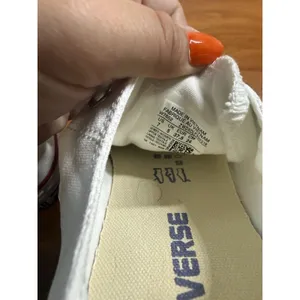 Converse Chuck Taylor All Star Low All White Lace Up Sneaker Canvas W7 READ thumbnail 6