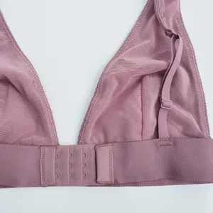 Skims Rose Mauve Clay Plunge Unlined Bralette thumbnail 6