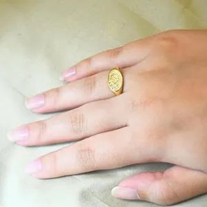 Sun and Moon Signet Ring Gold thumbnail 4