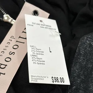 Philosophy Republic‎ Clothing Dark Grey Space Mock Neck A-Line Dress Large NWT thumbnail 11