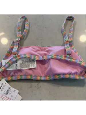 NWT Roxy Wavy Stripe Bralette Bikini Top Small thumbnail 5