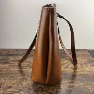 New Patricia Nash Benvenuto Large Leather Tote Bag Cognac 15 Year Anniversary thumbnail 4
