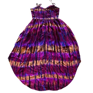 Mimi Chica Purple Abstract Ethereal Tie Dye High Low Dress | S thumbnail 2