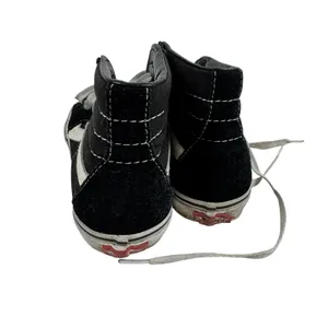 Vans Sk8-Hi High Top Sneakers Black White Suede Canvas Women 5.5 Men 4.0 thumbnail 6