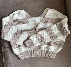 Striped Button Cardigan Multi Size L thumbnail 3