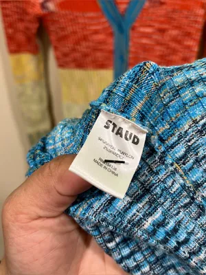 STAUD Shoko Rainbow Ribbed Knit Sweater Dress Size small multicolored thumbnail 6