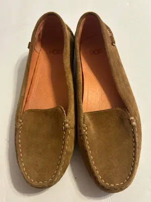 UGG Women's Olive Brown Suede Moccasins thumbnail 2