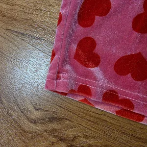 Sugar Thrillz Loyal Maneater Pink Heart Velour Track Pants thumbnail 2