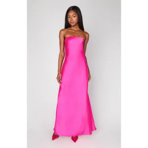 Show Me Your Mumu Taylor Tube Maxi Dress Hot Pink Size Large NWT thumbnail 2