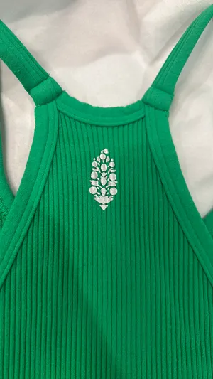 Free people movement green tank top racer back thumbnail 2