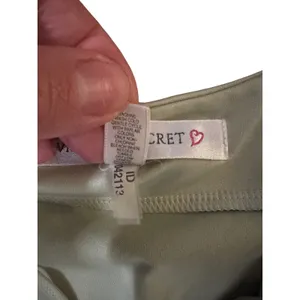 Y2K Victorias Secret‎ Satin Slip Dress M Sage Lingerie Chemise Spaghetti Strap thumbnail 5