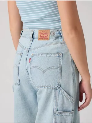 Levi's Women's Wide-Leg Carpenter Jeans Sz 25x31 Light Wash thumbnail 3
