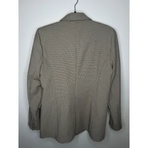 House of Harlow‎ 1960 Womens Brown Plaid Double Breasted Blazer Jacket Size M thumbnail 2